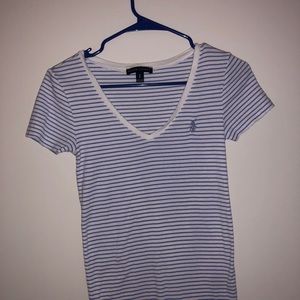 Ralph Lauren striped blue and white top